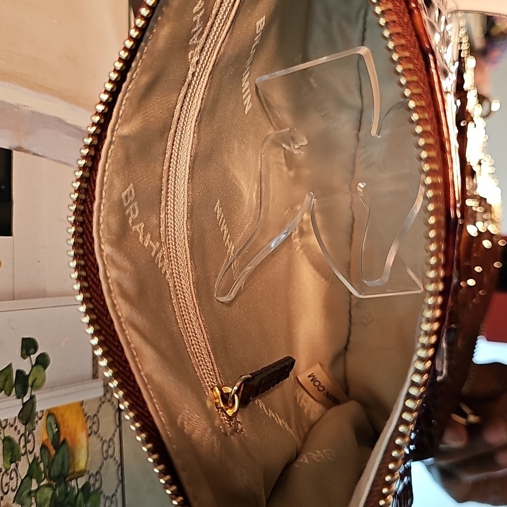 Brahmin Brown Crocodile Embossed Clutch - Picture 7 of 11